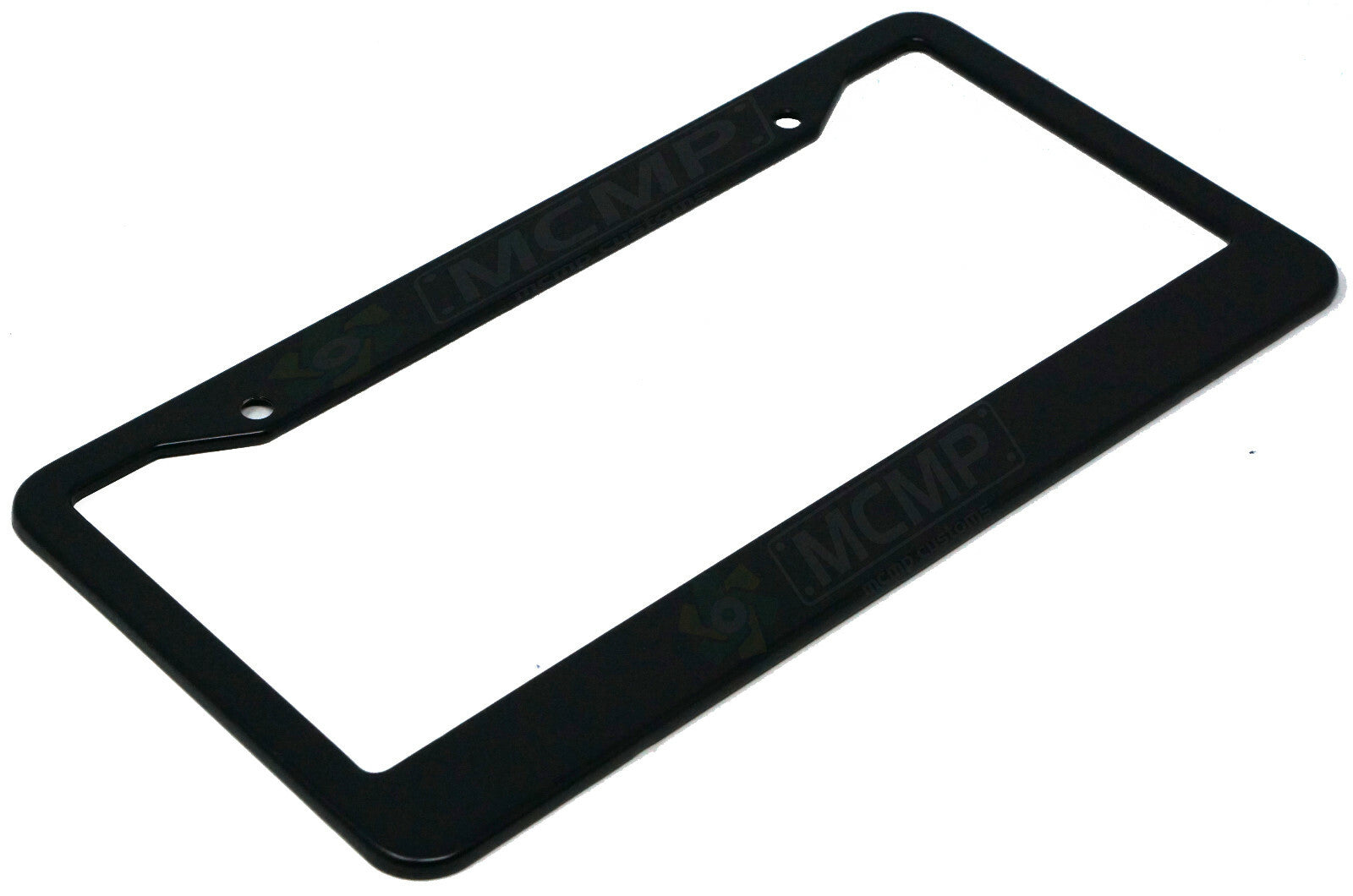 Close-up of "Creeper Awww Man Minecraft" license plate frame showing fade-proof print quality