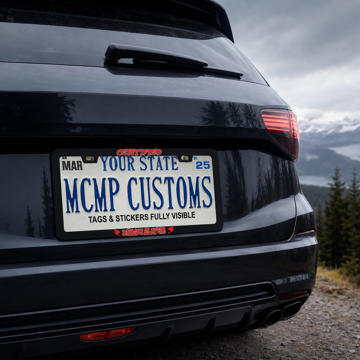 Certified Dragon Slayer Anime Aluminum License Plate Frame
