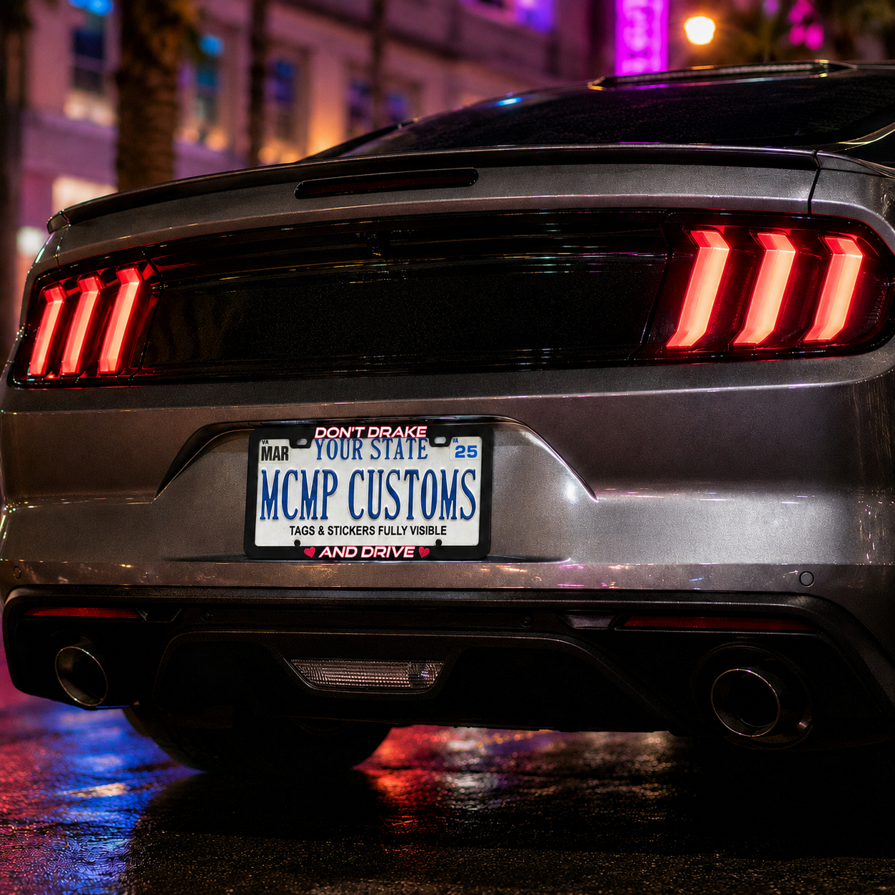 Don't Drake And Drive Funny Aluminum License Plate Frame