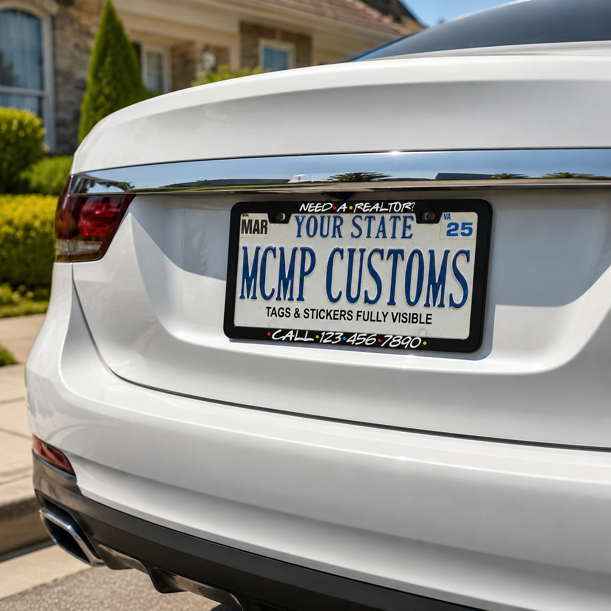 Custom Friends Style Themed Realtor Personalized Business Aluminum License Plate Frame