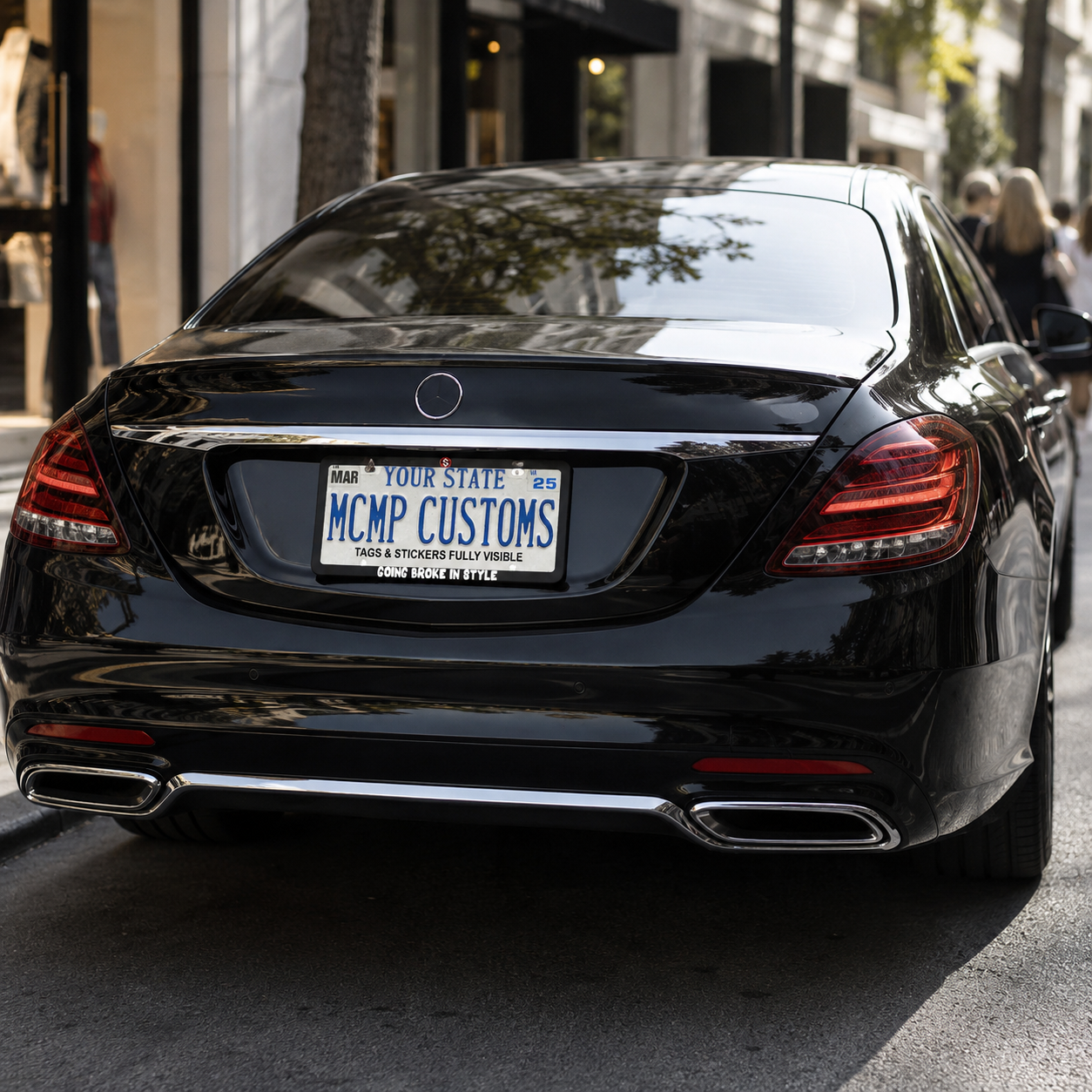 Going Broke In Style Car Enthusiast Aluminum License Plate Frame