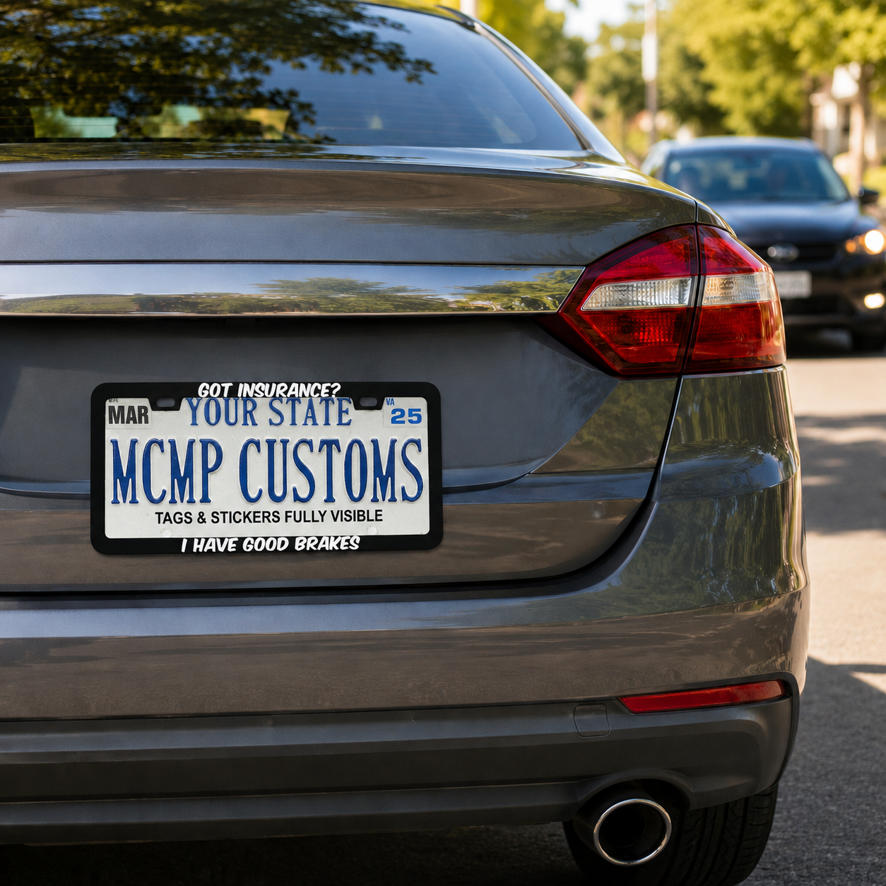 Got Insurance? I Have Good Brakes Funny Aluminum License Plate Frame