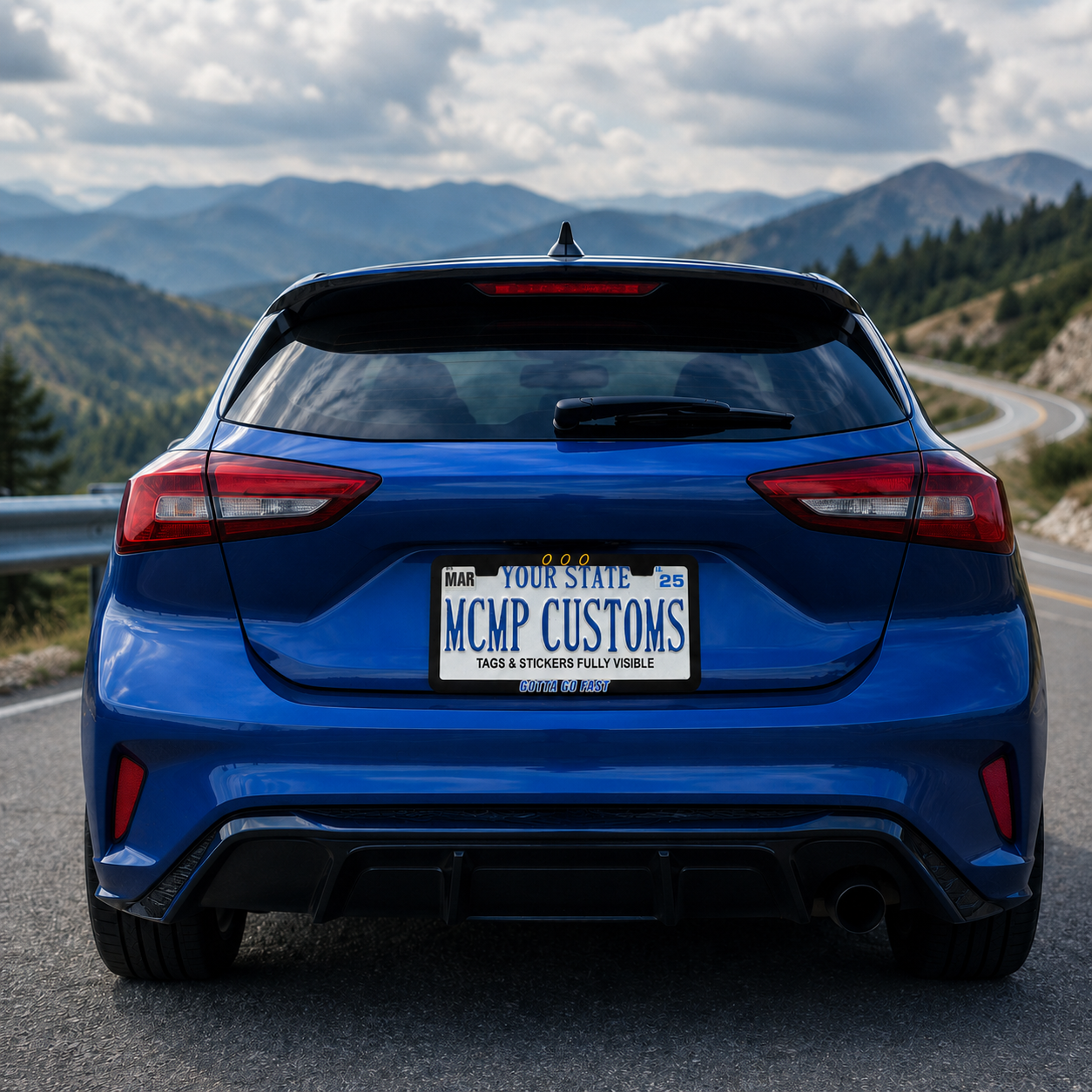 Gotta Go Fast Car Enthusiast Aluminum License Plate Frame