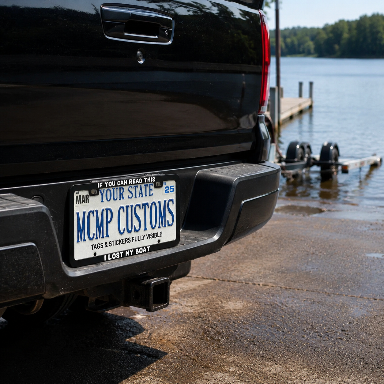 If You Can Read This I Lost My Boat Fishing Aluminum License Plate Frame