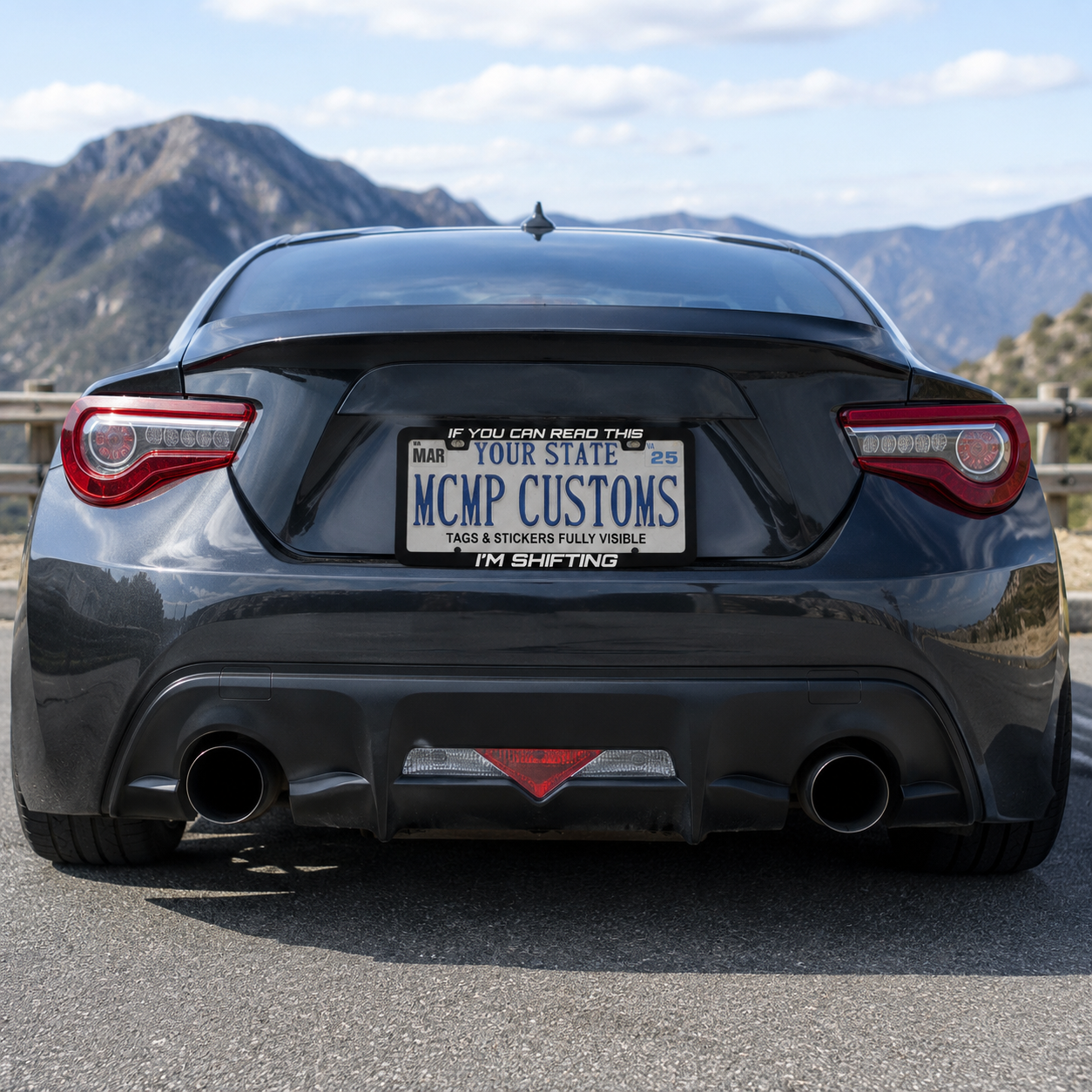 If You Can Read This I'm Shifting Anti-Tailgate Aluminum License Plate Frame