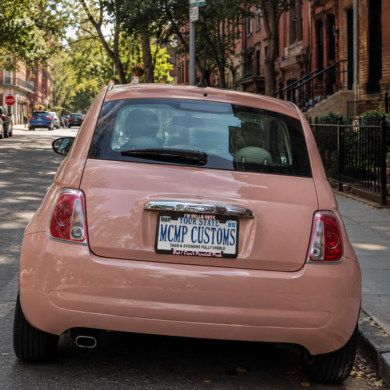 I'm Hella Cute But I Can't Parallel Park Funny Aluminum License Plate Frame