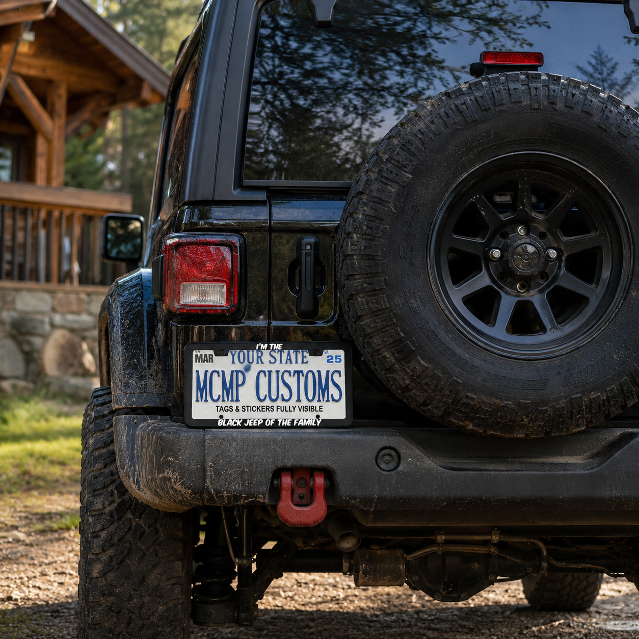 I'm The Black Jeep Of The Family Funny Aluminum License Plate Frame