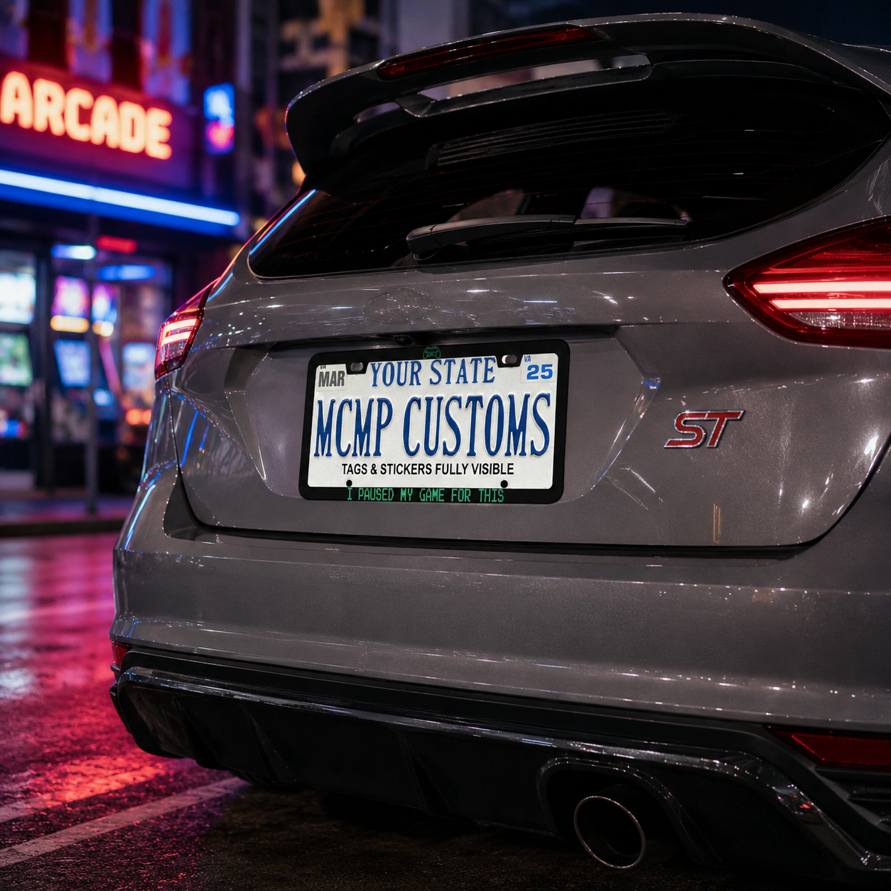 I Paused My Game For This Gaming Aluminum License Plate Frame