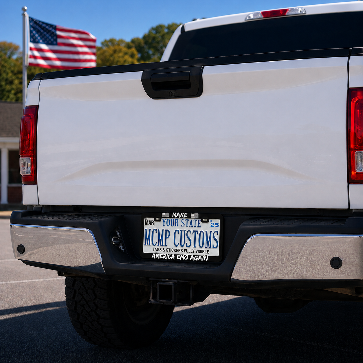 Make America Emo Again Patriotic Aluminum License Plate Frame