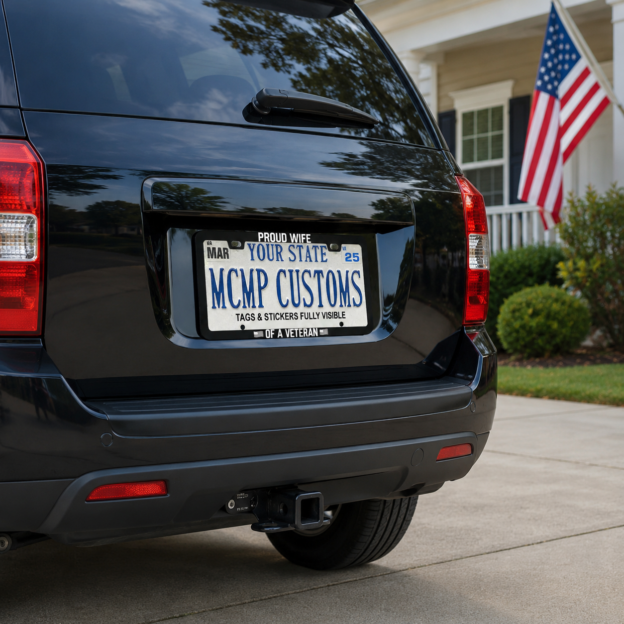 Proud Wife Of A Veteran license plate frame lifestyle photo