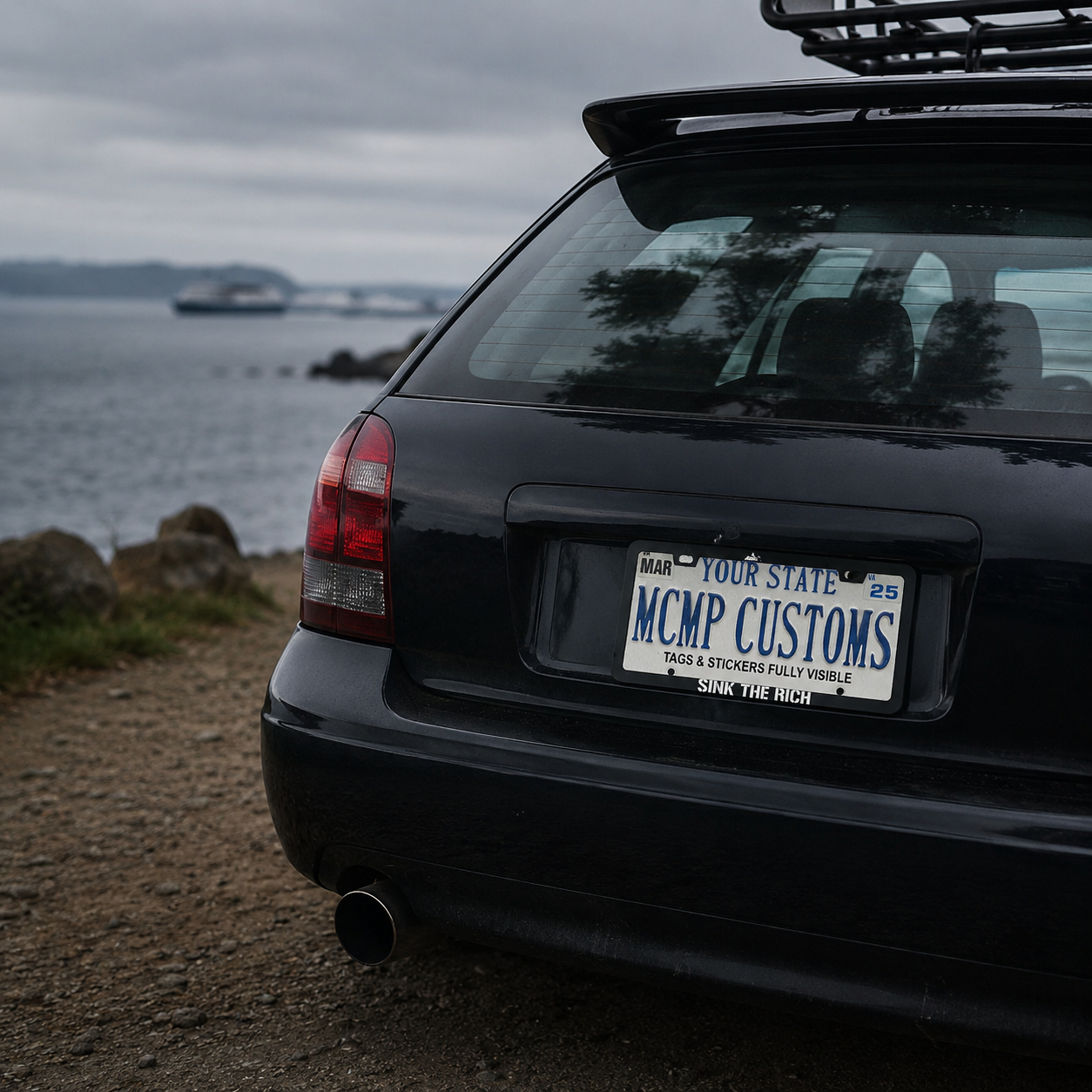 Sink The Rich license plate frame lifestyle photo
