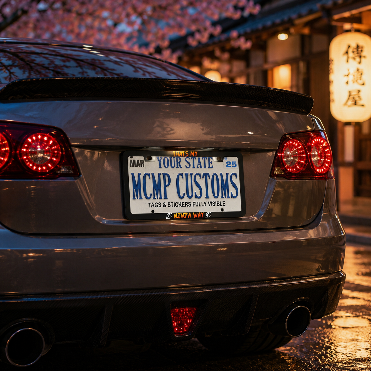 Thats My Ninja Way license plate frame lifestyle photo