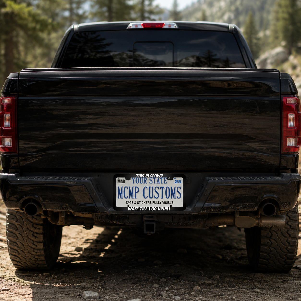 This Is Slow Wait Till I Go Uphill Car Enthusiast Aluminum License Plate Frame