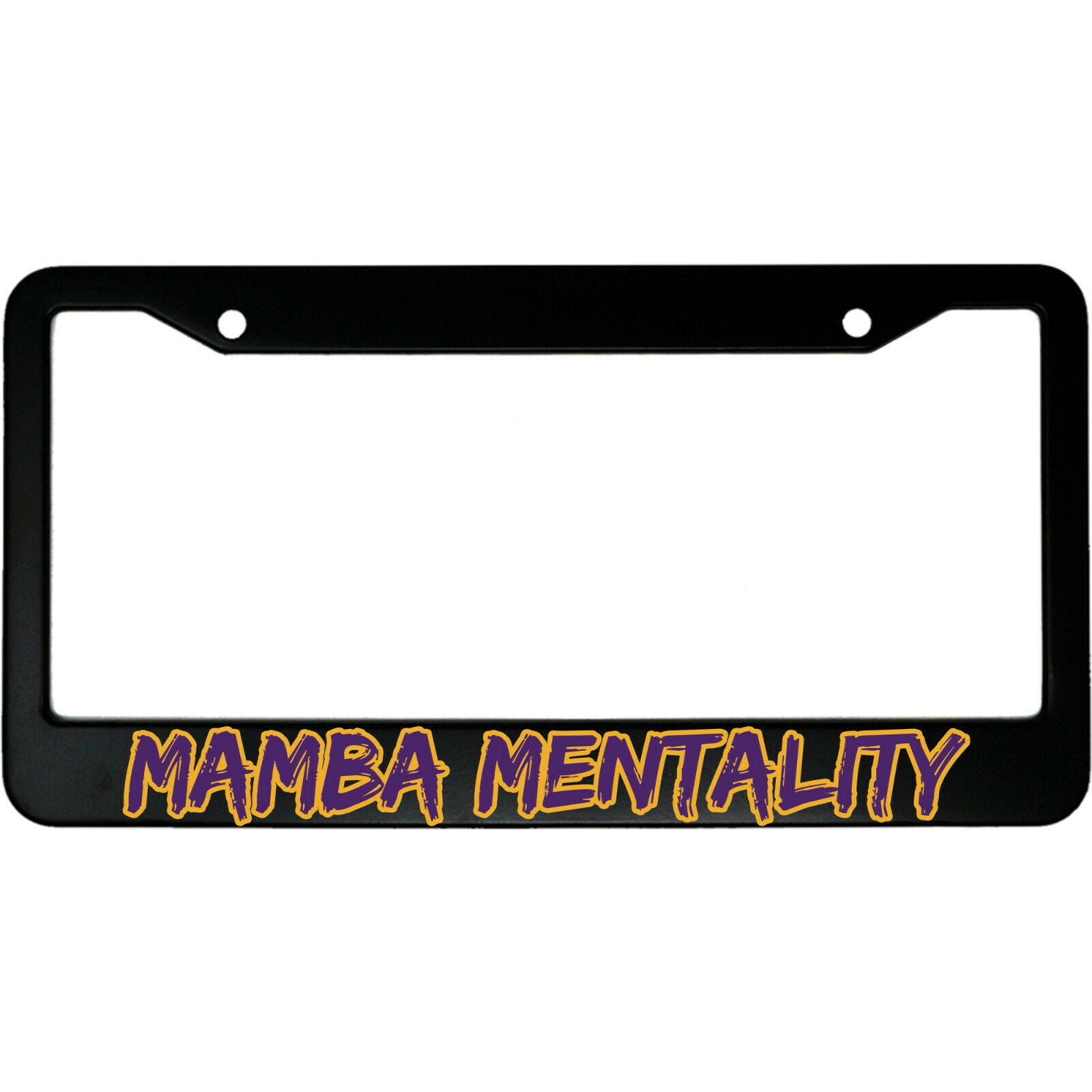 Kobe Bryant Black Mamba License Plate Frame – 8 24, Black Powder Coated Metal, Silver Logo, BLVD