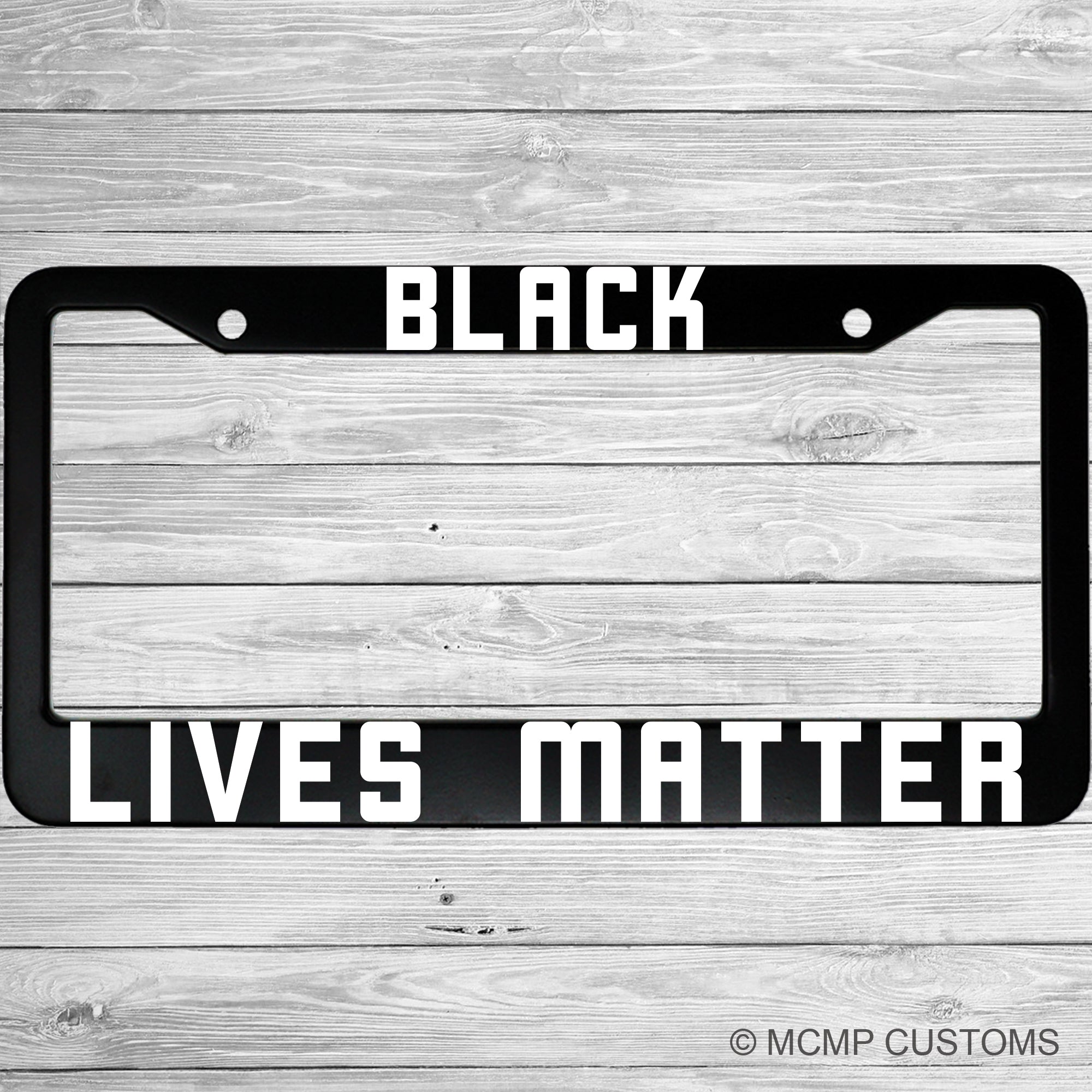 Black Lives Matter Aluminum Car License Plate Frame