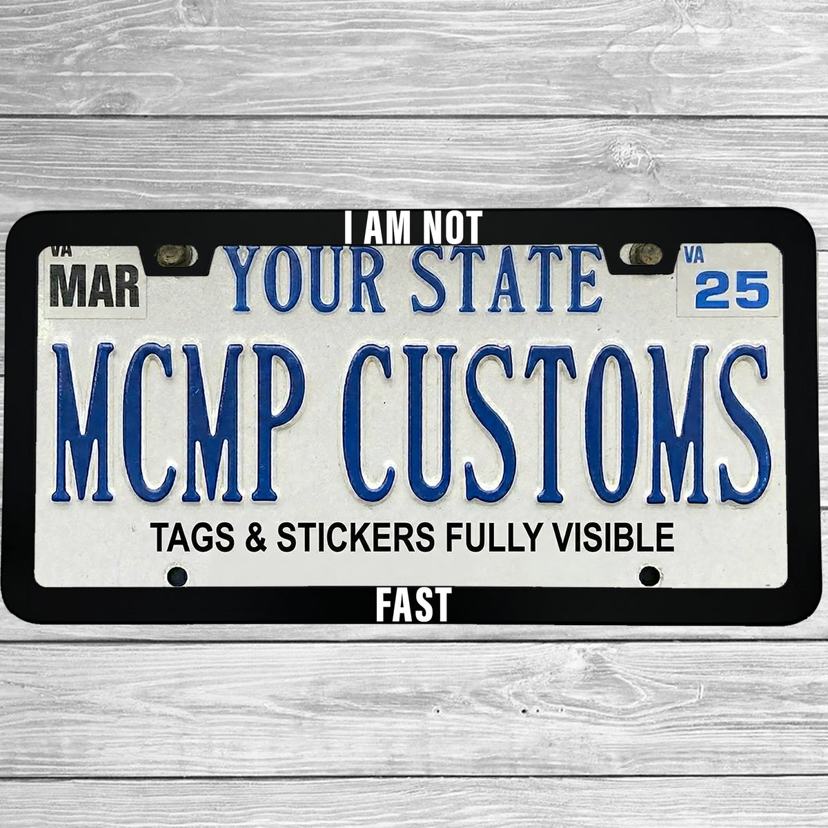 I Am Not Fast License Plate Frame, Funny Slow Driver Car Frame, Cautious Driver Gift