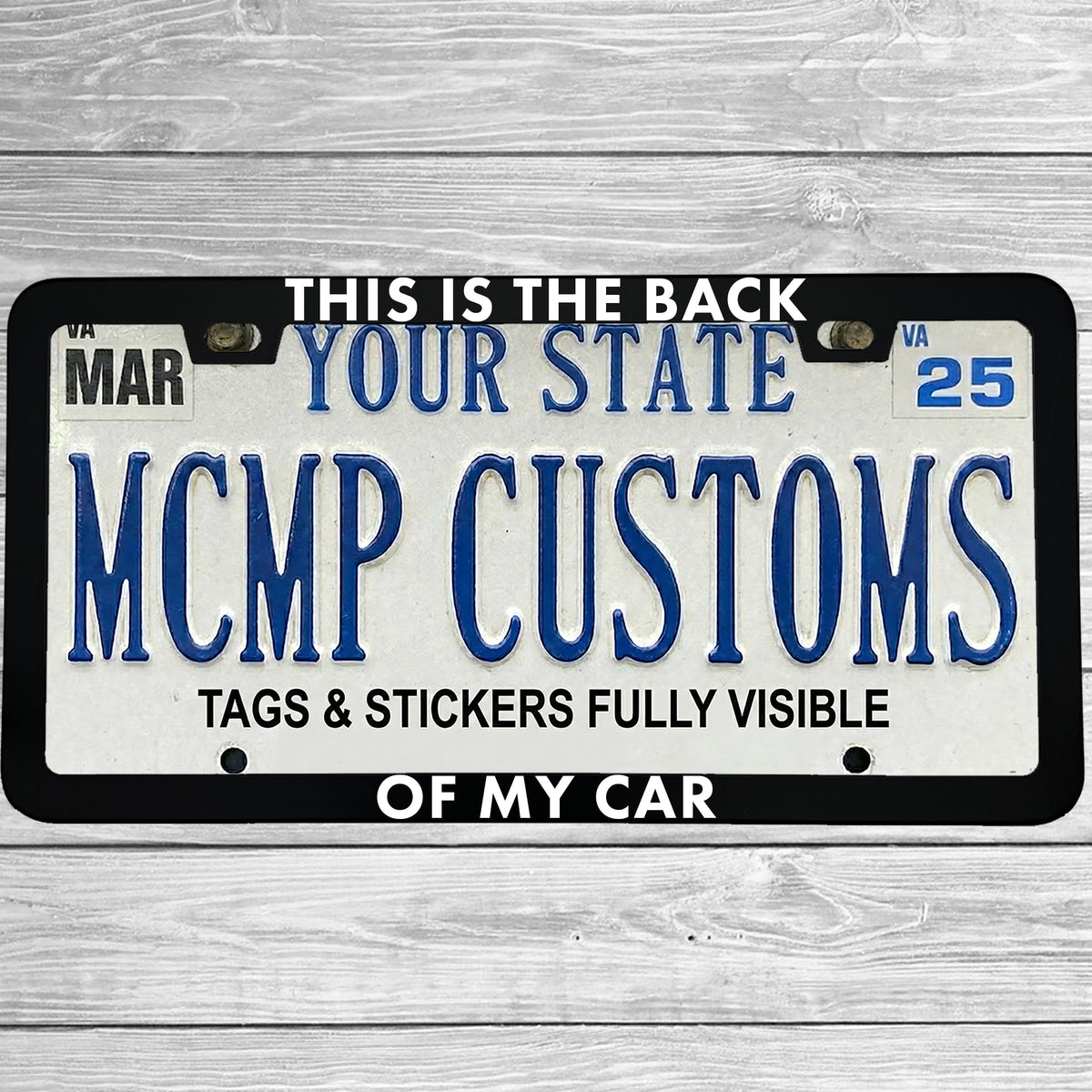 This Is the Back of My Car License Plate Frame, Funny Obvious Statement Car Frame, Sarcastic Driver Gift