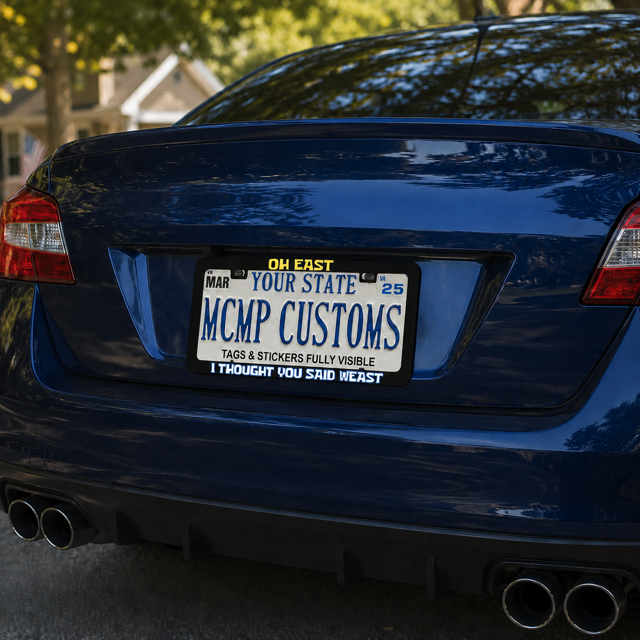 Oh East I Thought You Said Weast Funny Aluminum License Plate Frame