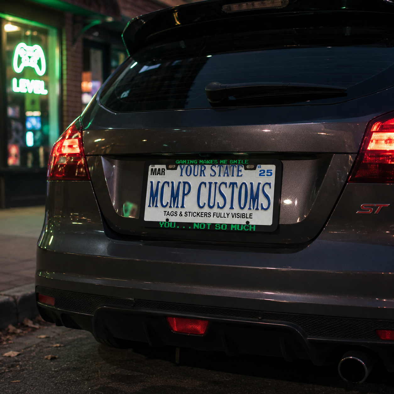Gaming Makes Me Smile, You Not So Much Aluminum License Plate Frame
