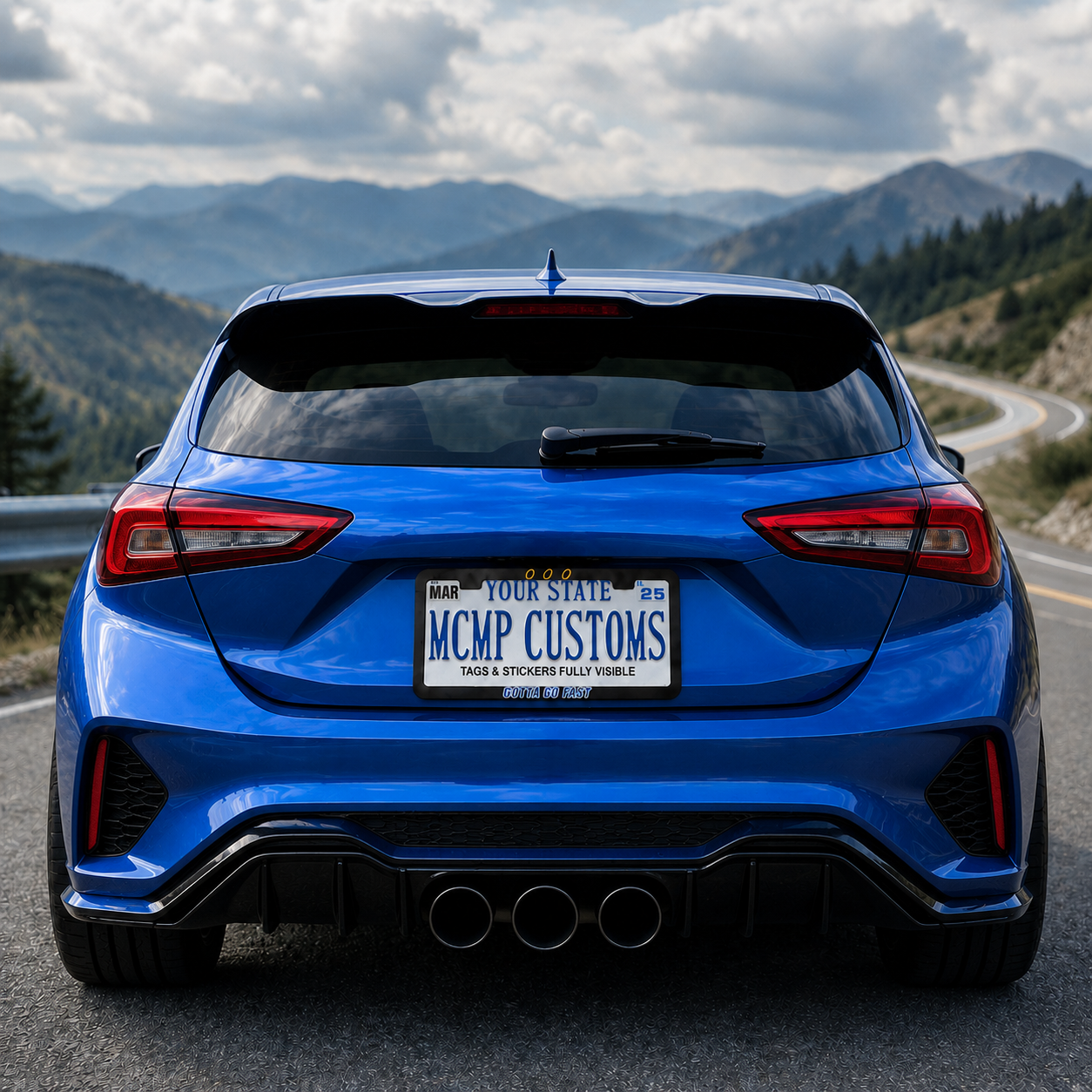 Gotta Go Fast Car Enthusiast Aluminum License Plate Frame