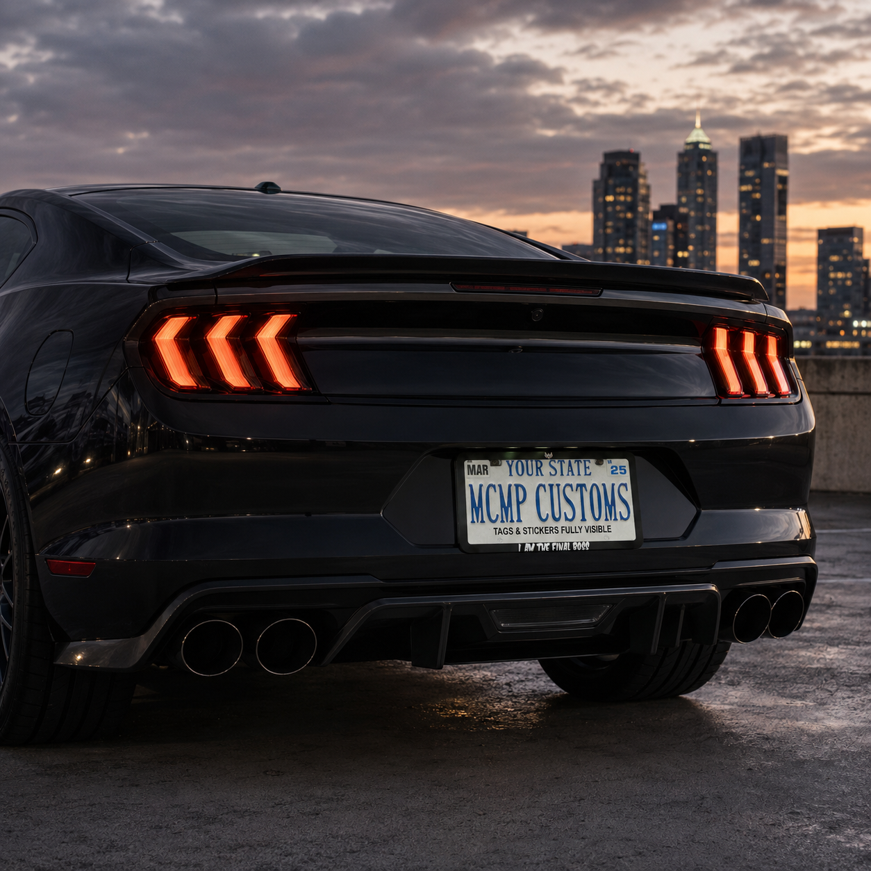 I Am The Final Boss Gaming Aluminum License Plate Frame