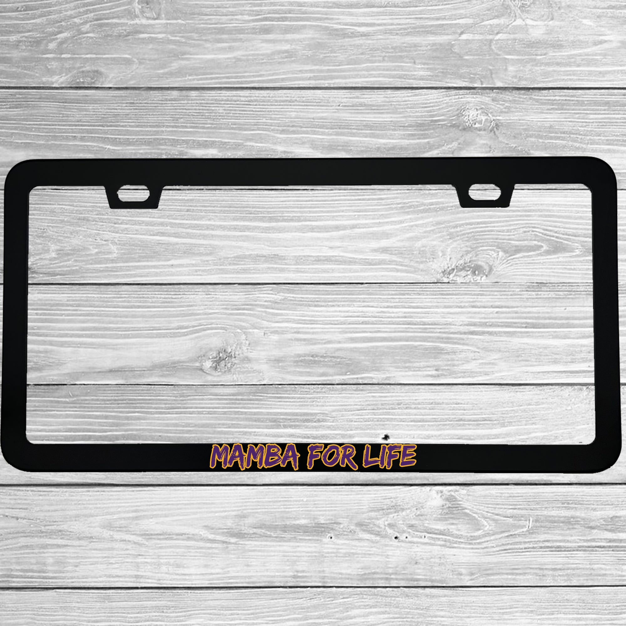Mamba For Life Superhero Aluminum License Plate Frame