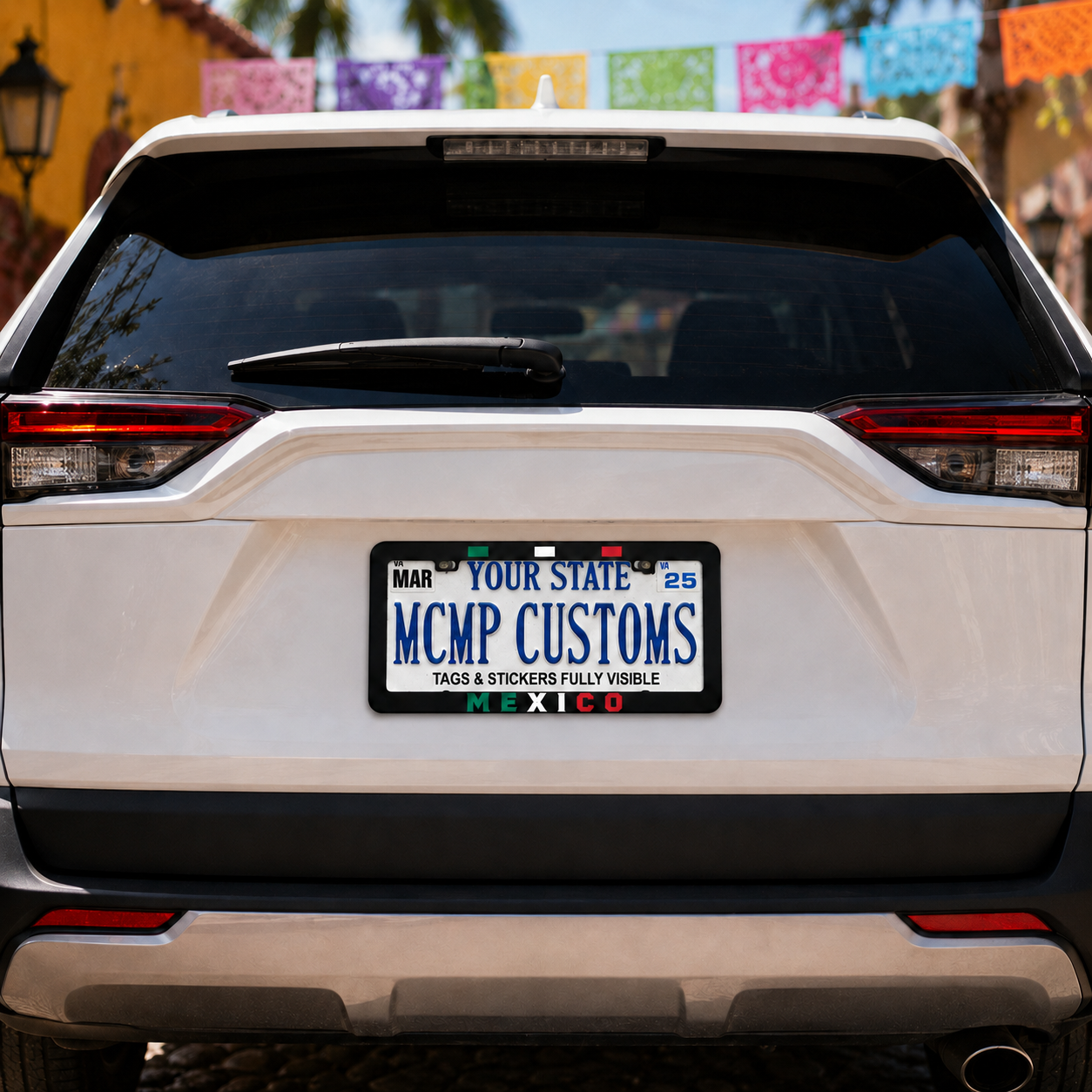 Mexico Flag Mexican Pride Aluminum License Plate Frame