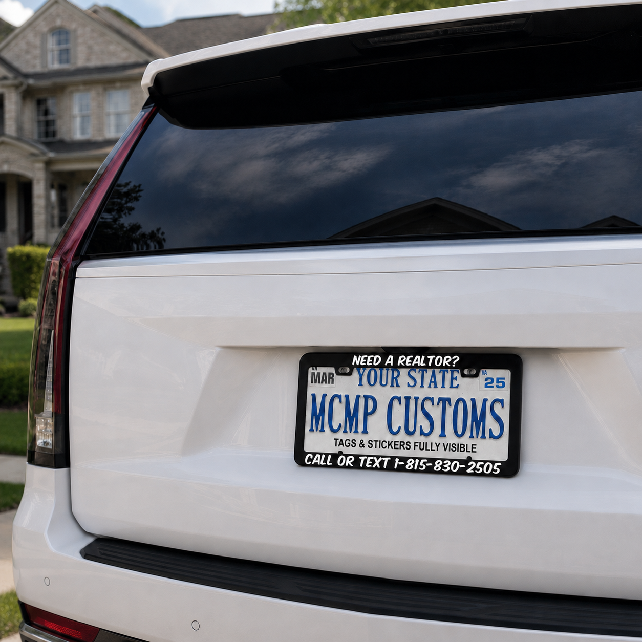 Need A Realtor? Personalized Business Aluminum License Plate Frame