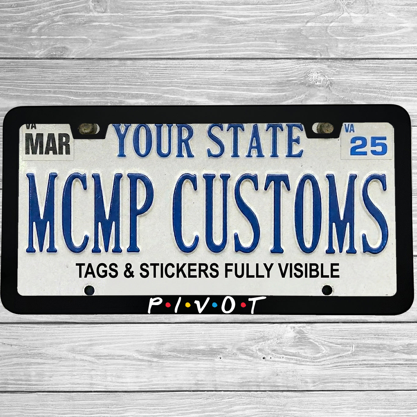 Pivot License Plate Frame | Friends TV Show Gift | Funny Aluminum Car Gift | MCMP Customs