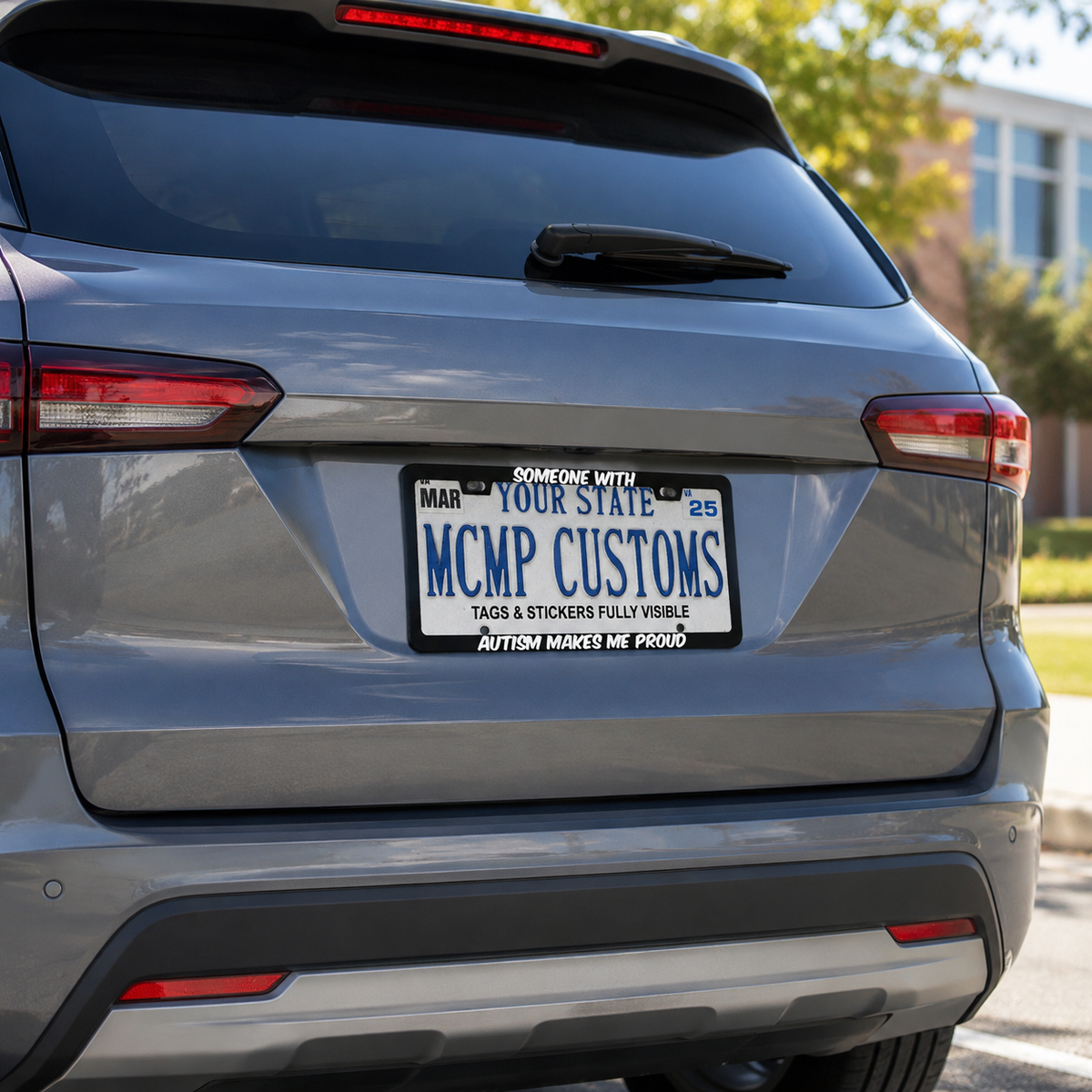 Someone With Autism Makes Me Proud license plate frame lifestyle photo