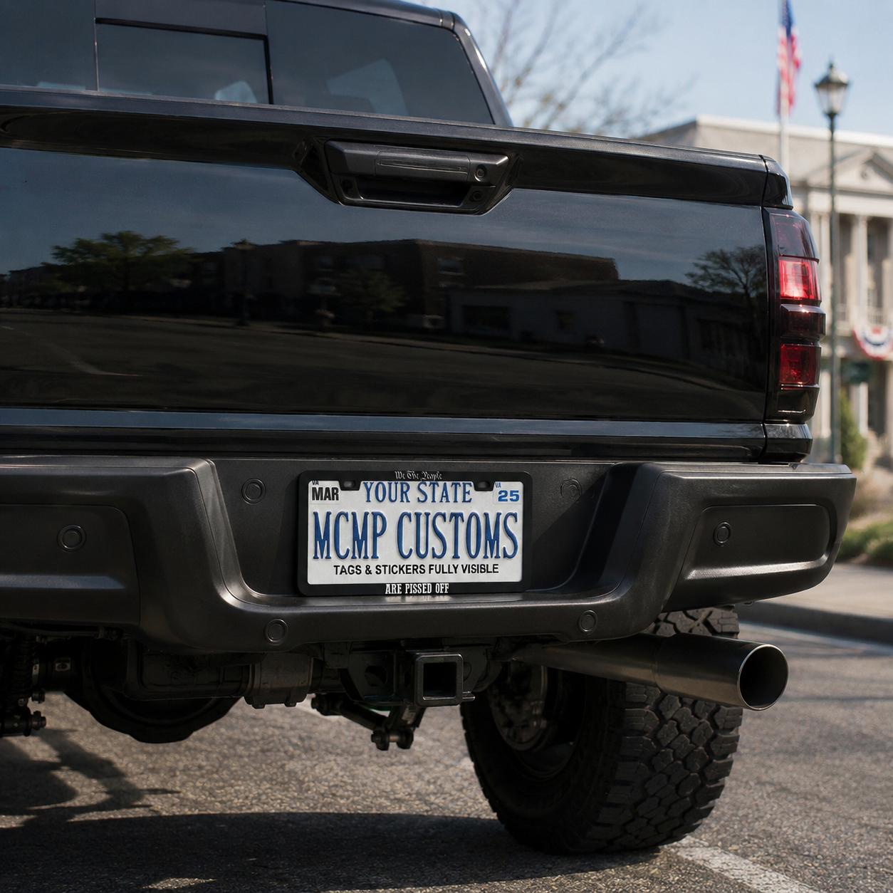 We The People Are Pissed Off license plate frame lifestyle photo