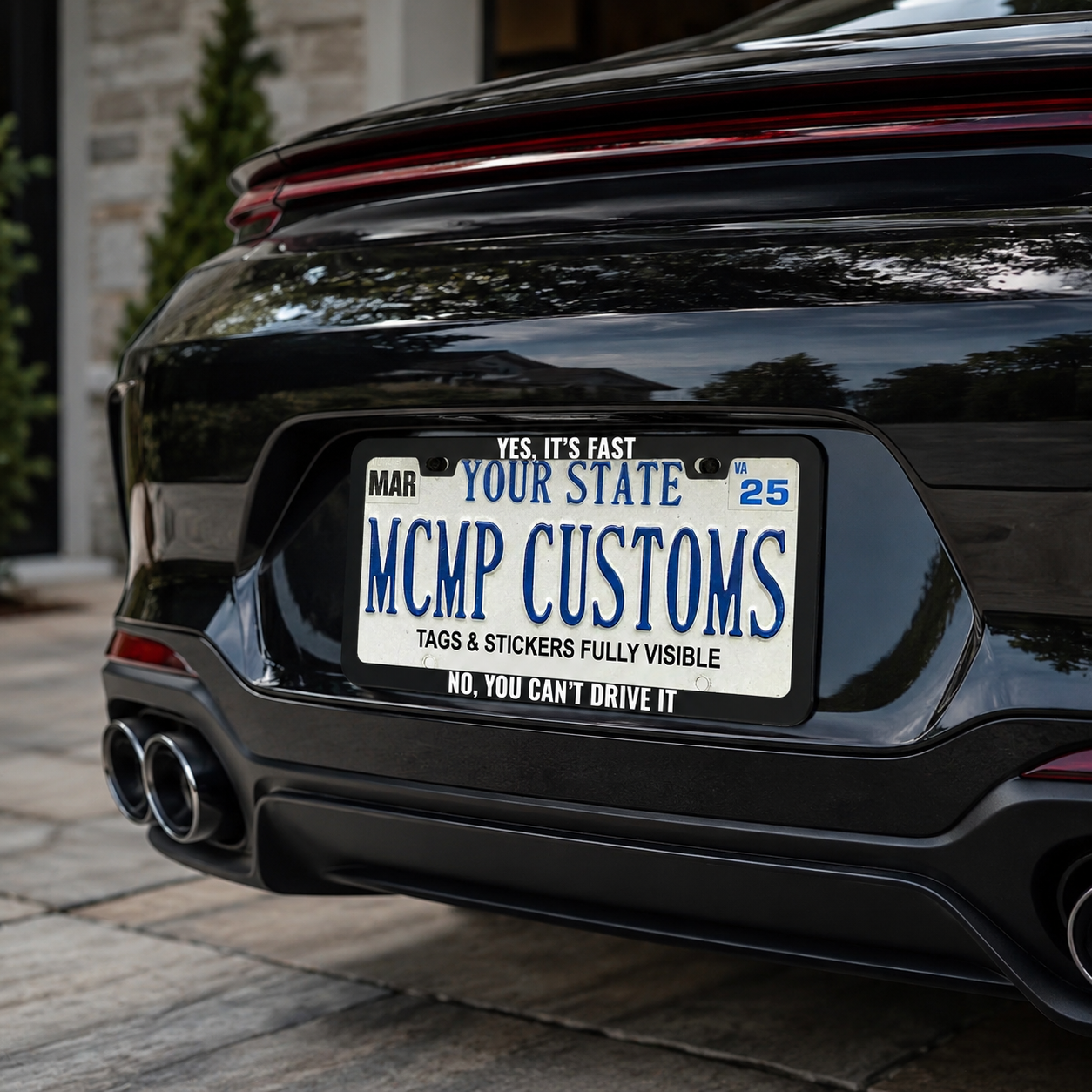 Yes Its Fast No You Cant Drive It Funny Aluminum License Plate Frame