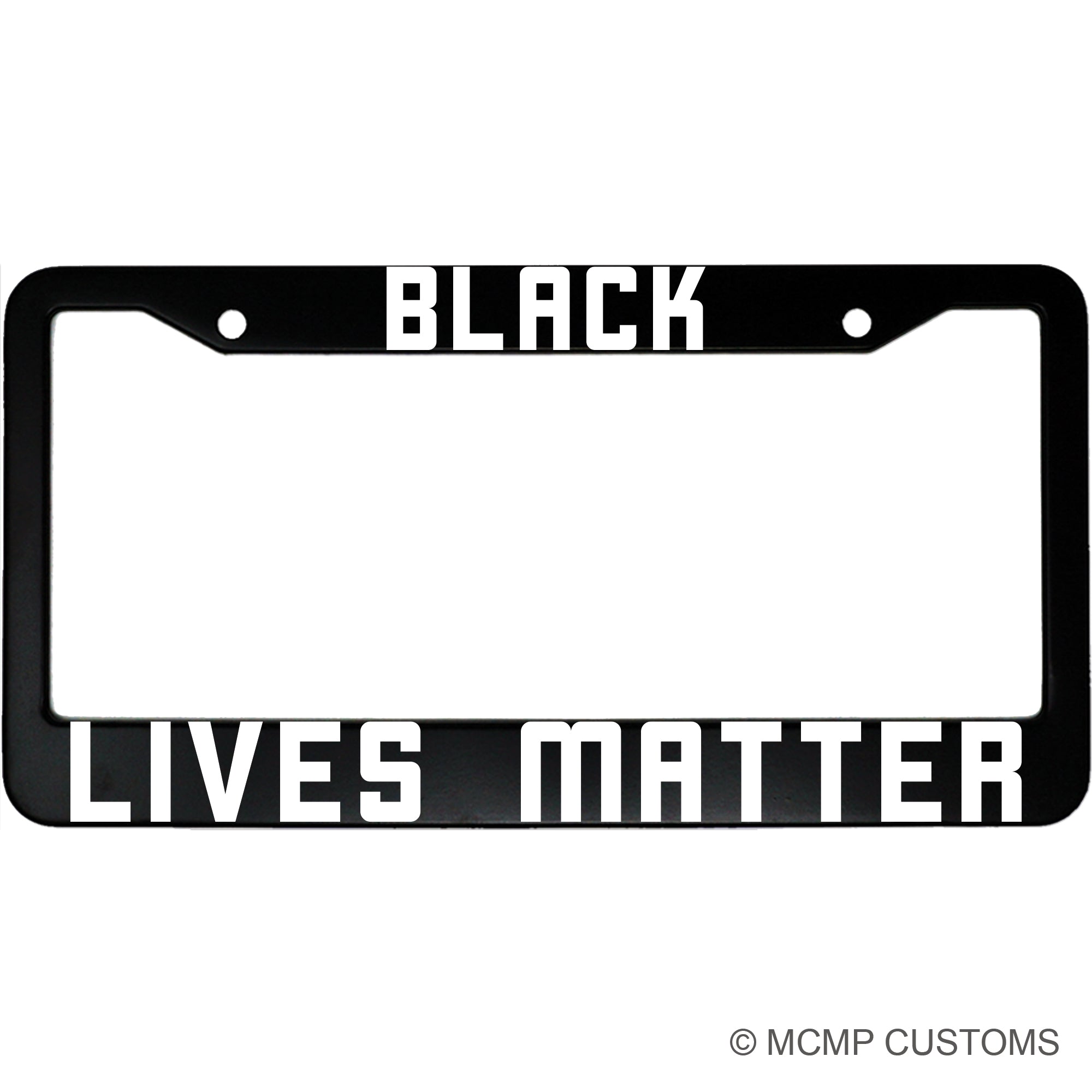Black Lives Matter Aluminum Car License Plate Frame