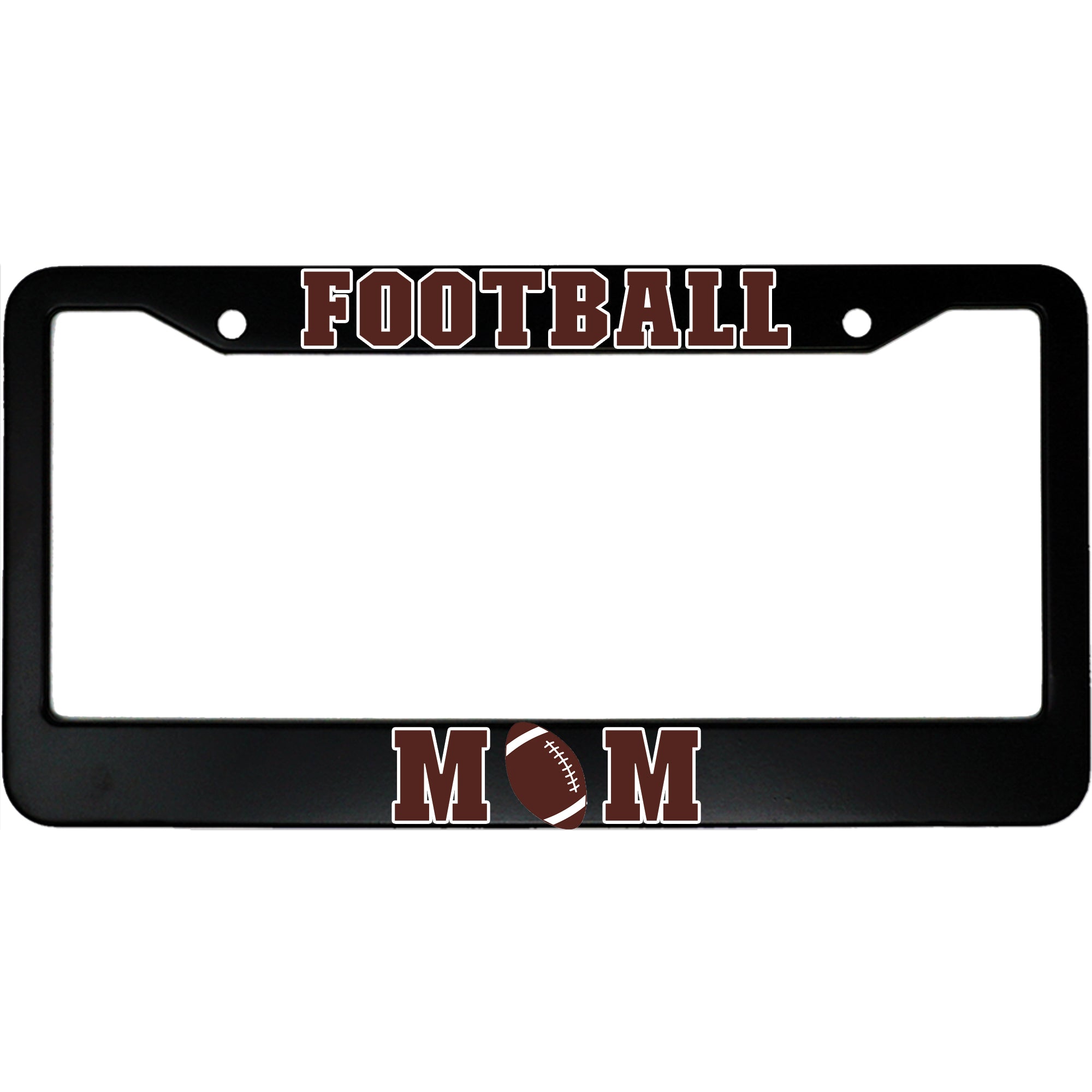 MCMP Football Mom Gear Saying Aluminum Car License Plate Frame Holder