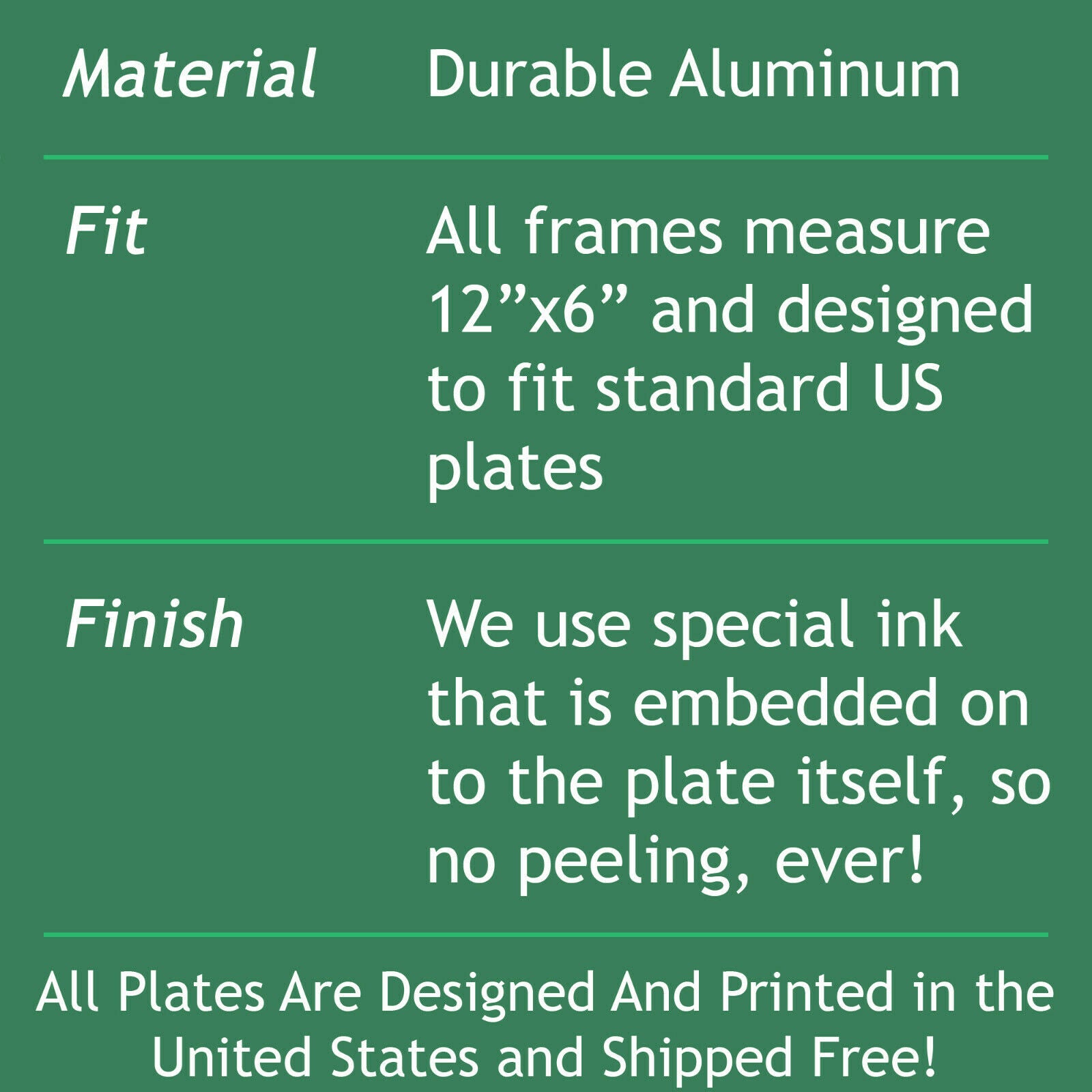 Think Green We Only Get One Earth Aluminum Car License Plate Frame